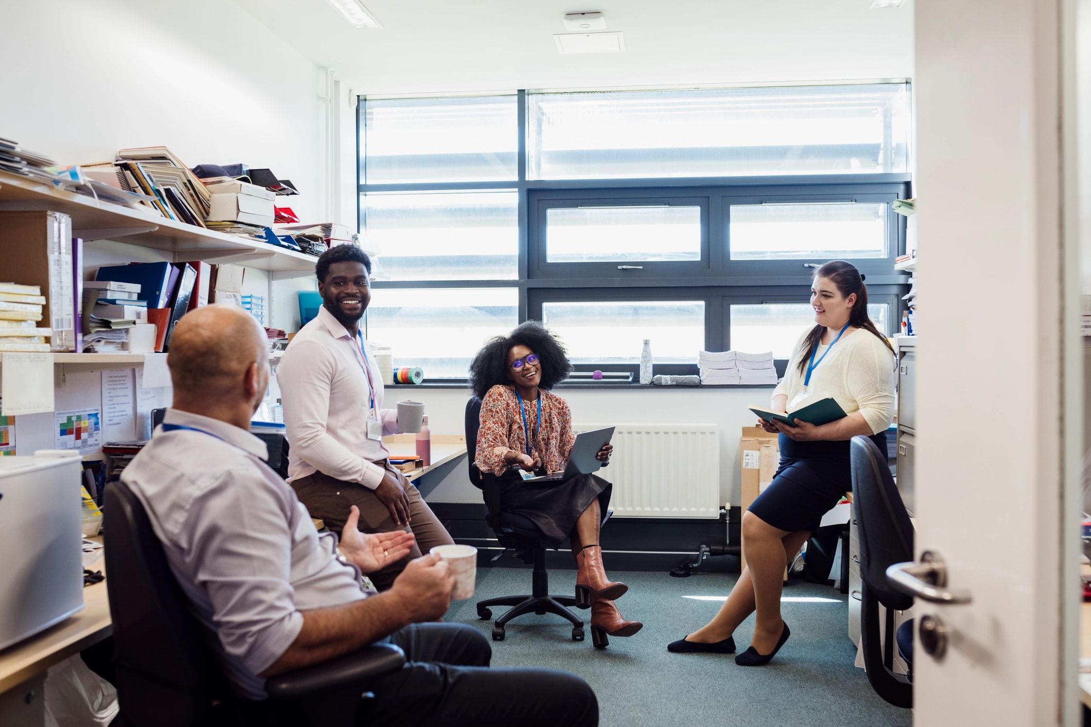 Consultants collaborating in an office meeting